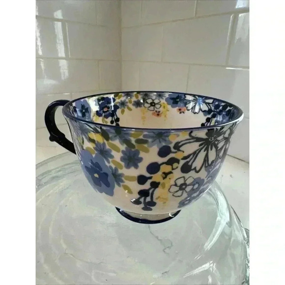 Anthropologie Tea/Coffee Flowered Monogrammed Mug ‘H’ - Picture 5 of 12